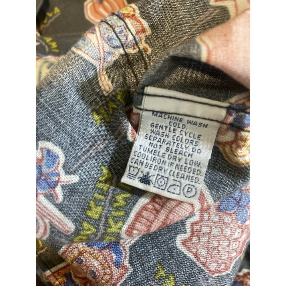 Vintage Reyn Spooner Hawaiian Cocktail Shirt Mens Large Novelty Bar Aloha Button - Picture 7 of 8
